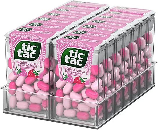 Pastilha Tic Tac 14 unidades Sabor: Morango