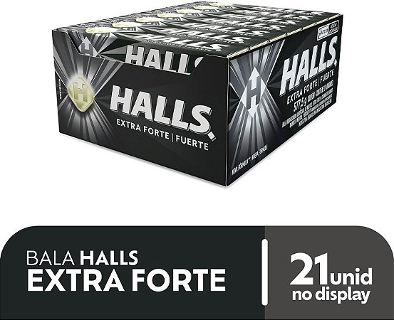 Drops Halls com 21 unidades Sabor: Extra Forte