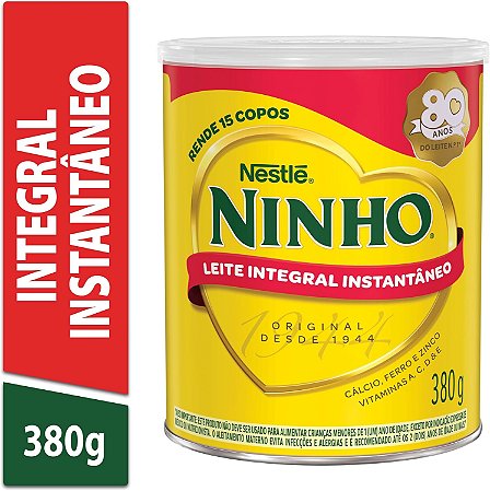 Leite em Pó Ninho Integral Instantâneo 380gr