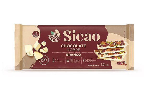 Barra Chocolate Branco Sicao Nobre 1,01kg