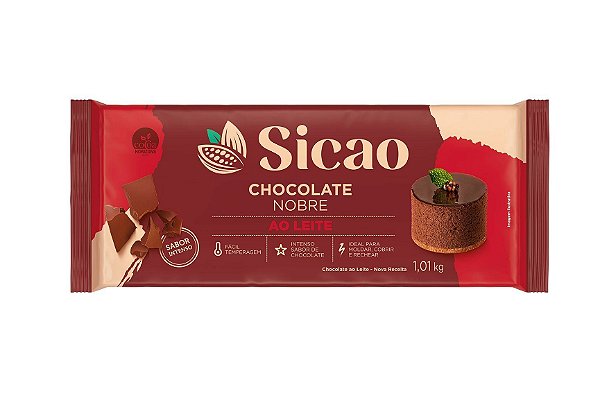 Barra Chocolate ao Leite Sicao Nobre 1,01kg