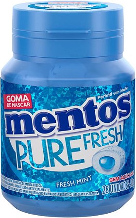 Chiclete Mentos Garrafa Sem Açúcar Pure Fresh 56gr Sabor: Fresh Mint