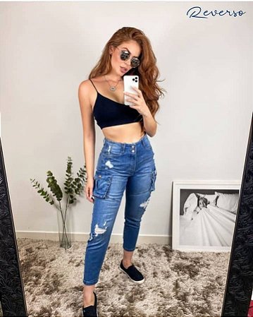 Calça Jeans Mom Feminina Tam 38