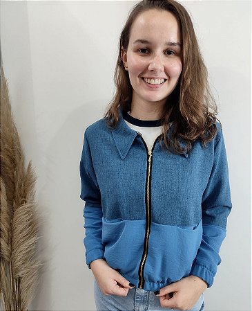 Jaqueta Bomber Chiffon Feminina Tam M