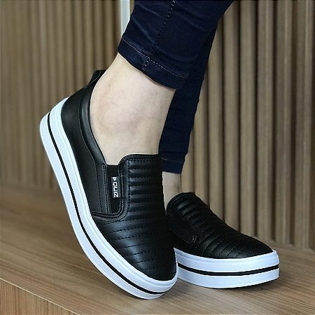 Tênis Slip On Preto