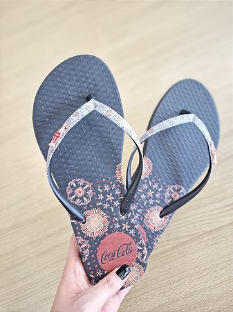 Chinelo Coca-Cola CC3429 Preto