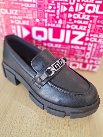 Mocassin Tratorado Quiz Preto