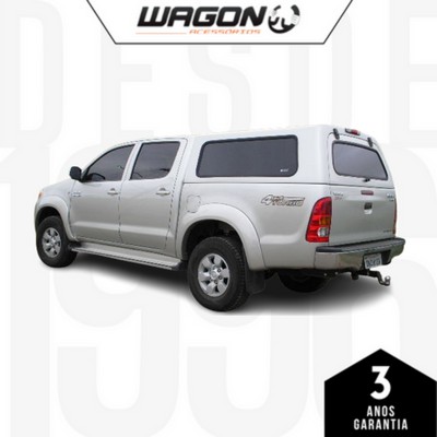 Capota de Fibra Modelo Reto Hilux CD - 2005 ate 2015