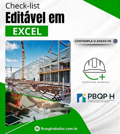 Check List Editável em Excel - SIAC PBQP-H 2021 - Nível A e Anexo VII: Simplifique a Certificação