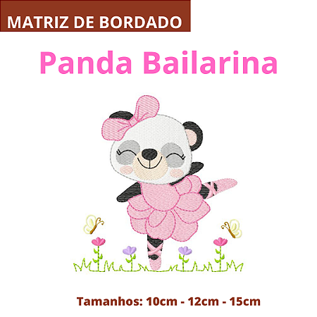 Matriz de Bordado - Panda Bailarina