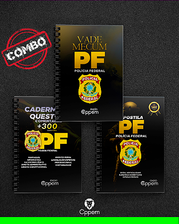 COMBO 3 EM 1 | APOSTILA + CADERNO DE QUESTÕES + VADE MECUM - PF