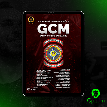 Caderno Tático De Questões | GCM SCC