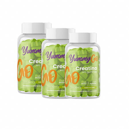 Yummy Go 60 gomas - Creatina 3uni