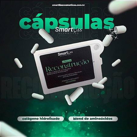 Cápsula Reconstrução 9g / Fortalecimento Capilar / D-Panthenol | Colágeno Hidrolisado