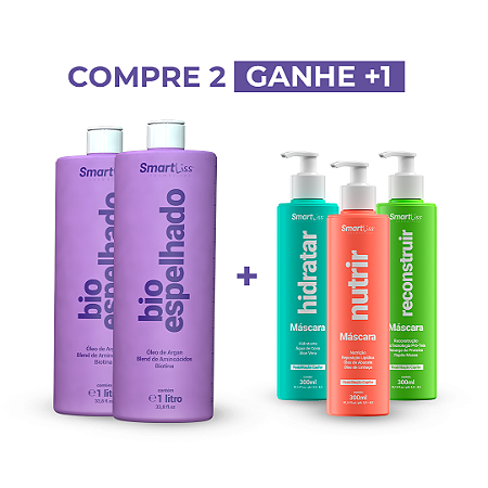 Compre 2 Ativo Bio Espelhado e leve 3 Máscaras 300ml
