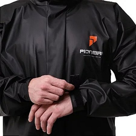 CAPA DE CHUVA PVC 0,28MM - COMBATE GOLA MASCULINO PRETO EG