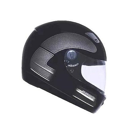 CAPACETE NEW EBF 7 GT 60 PRETO COM PRATA
