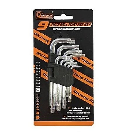 CHAVE TORX C/ 9 PEÇAS PROFISSIONAL PEQUENA