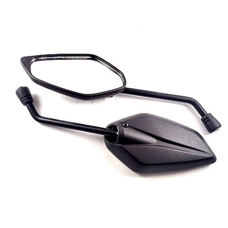 ESPELHO NOVA FAZER YS 150 - 250 YFACTOR (PAR) PRETO