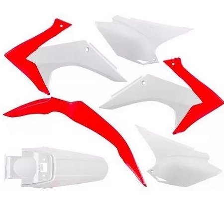 KIT PLASTICO ROUPA CRF 230 2015 BRANCO COM VERMELHO
