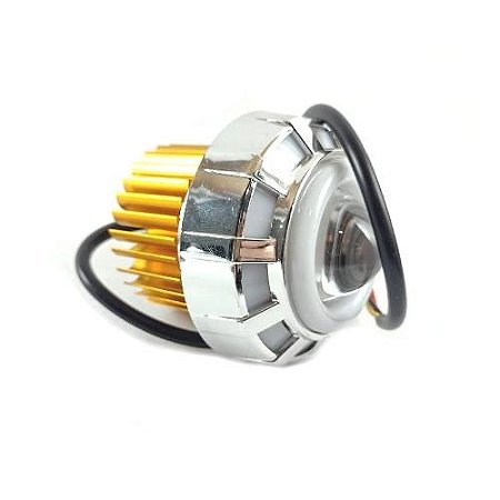 LAMPADA EM LED P/ MOTO - FAROL - H4 MODELO ANGEL EYES