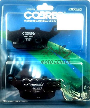 PASTILHA FREIO CB 300 S/ABS TRASEIRA - COBREQ