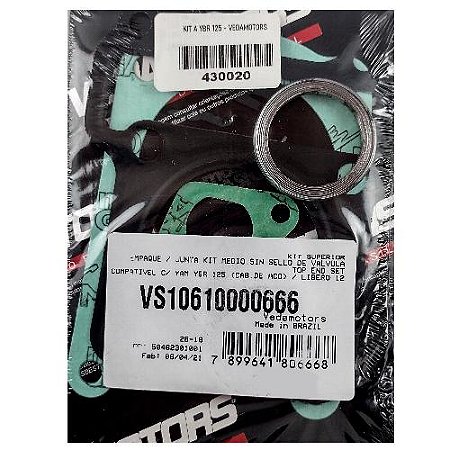 KIT A JOGO DE JUNTA YBR XTZ 125 - VEDAMOTORS