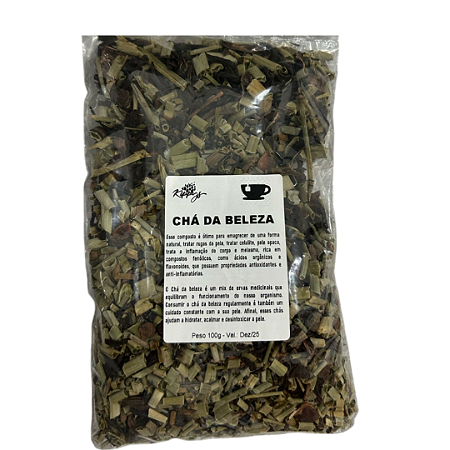 Chá da beleza - mix de ervas - 100g - Cuide de Sua Pele, Cabelos e Bem-Estar