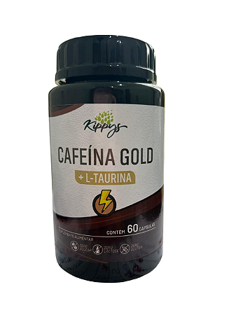Cafeina gold com Taurina - 60 Capsulas = 60 doses – Energia e Foco para o Seu Dia a Dia | Kippys Natural