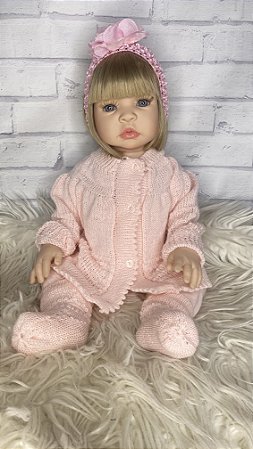 Bebê Reborn Clarinha com Cabelo Loiro com Corpo de Vinil Siliconado super macio - Que Sonho de Neném