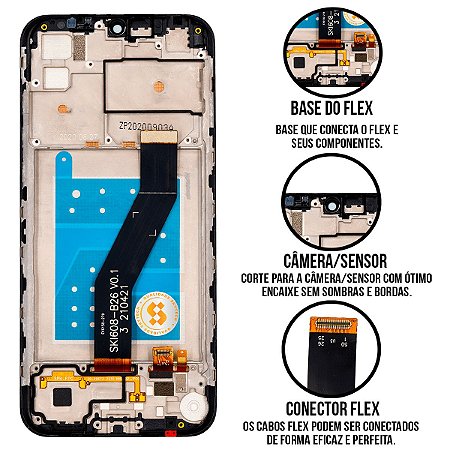 Frontal E6S Skytech Pro Com Aro Compatível Com Motorola