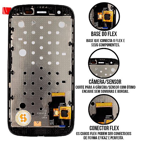 Frontal G1 Importado Com Aro Compatível Com Motorola