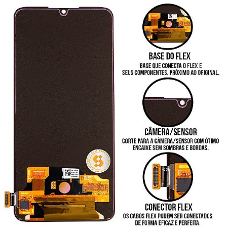 Frontal Mi 9 Lite Importado Sem Aro Compatível Com Xiaomi