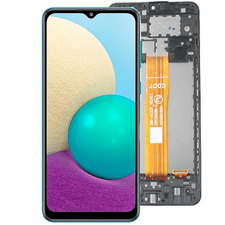 Frontal Galaxy A02 Importado Com Aro Compatível Com Samsung