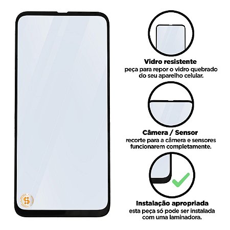 Vidro One Fusion Plus - Preto Compatível com Motorola