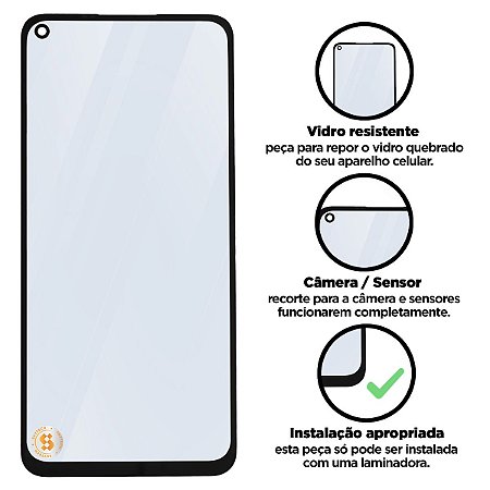 Vidro Redmi Note 9 - Preto Compatível com Xiaomi