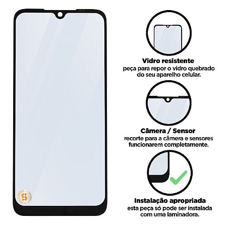 Vidro Redmi Note 8T - Preto Compatível com Xiaomi