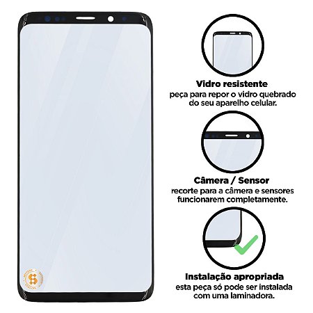 Vidro Galaxy S9 Plus - Preto Compatível com Samsung