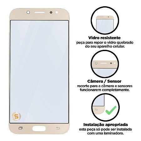 Vidro J7 Pro - Preto Compatível com Samsung