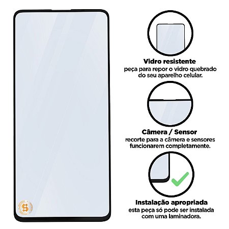 Vidro Galaxy A51 - Preto Compatível com Samsung