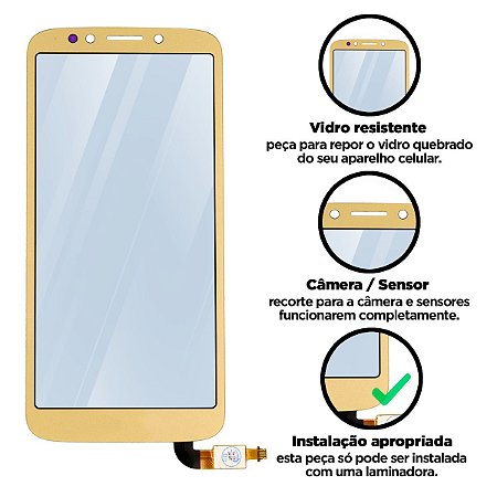 Vidro E5 Play Com Touch Compatível com Motorola