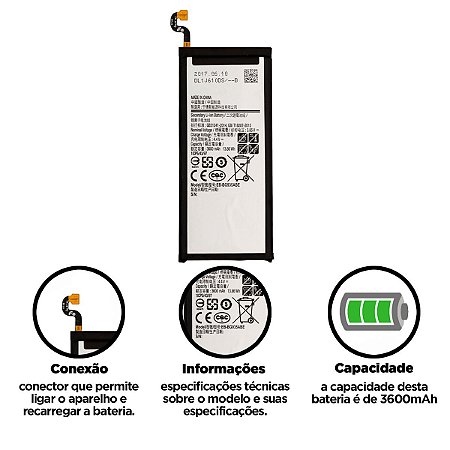 Bateria Galaxy S7 Edge Compatível com Samsung - SkyTech Solutions