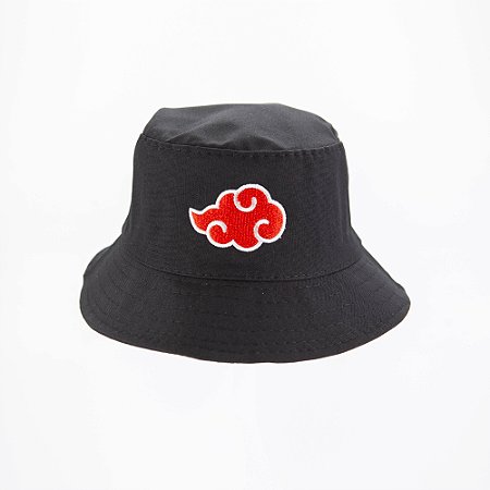 Chapéu Bucket Hat Naruto Akatsuki Nuvem Vermelha