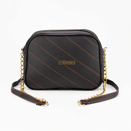 Bolsa Feminina De Lado Ombro Bolsinha Estilosa Com Correntinha E Alça Couro Confortável