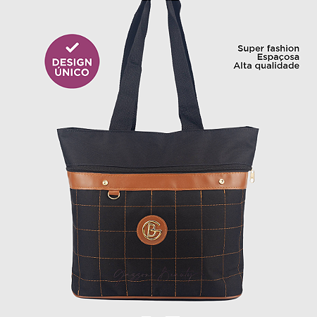 Bolsa Feminina Grande Alça Ombro Forrada Material Reforçado
