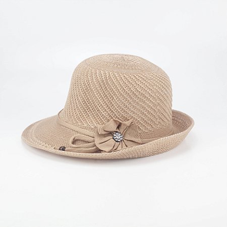 Chapéu De Praia Viseira Palha Laço Flor Sombreiro Feminino Estiloso