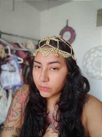 Headpiece de Crochê - Flower