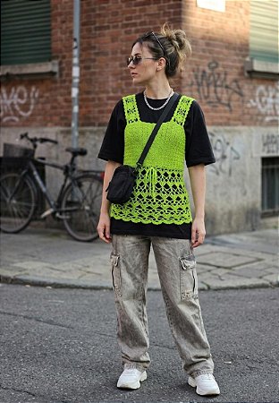 Blusa de Crochê - Neon Mesh