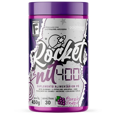 Rocket Nit 400 Sem Cafeína Uva 450g