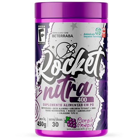 Rocket Nitra Sem Cafeína Uva 450g